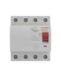 УЗО Yon Max 80А 3P+N тип AC 300 мА 10 кА (MDL100-4P4-80-AC) Dkc