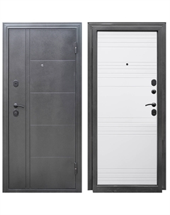 Дверь входная Олимп правая антик серебро - белый софт 860х2050 мм Форпост