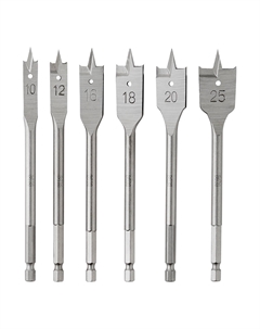 Набор сверл по дереву перьевых 10-25 мм (6 шт.) (966057) Км