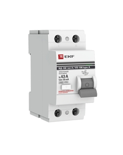 УЗО PROxima ВД-100 63А 1P+N тип A 30 мА 4,5 кА (elcb-2-63-30-e-a-pro) Ekf
