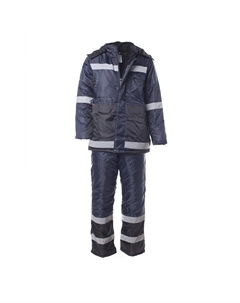 Костюм рабочий мужской утепленный Метео 48-50 рост 182-188 см темно-синий/черный Sprut