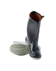 Сапоги кожаные с защитным подноском и стелькой размер 42 черные SJ9133-S (104332) Mistral