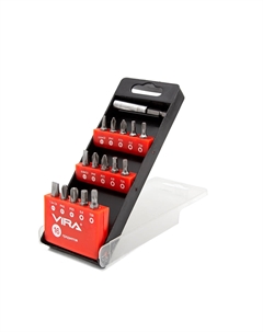 Набор бит (554101) PH/PZ/SL/TORX/HEX 25 мм с магнитным держателем (16 шт.) Vira