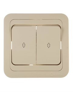 Переключатель Mimoza двухклавишный встраиваемый бежевый (25026) Makel