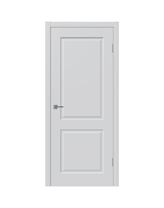 Дверь межкомнатная Мона 800х2000 мм эмаль светло-серая глухая с замком и петлями Vfd