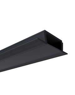 Профиль для светодиодной ленты (08-02-Ч) 2 м прямоугольный анодированный алюминий Apeyron