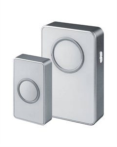 Звонок (612720) беспроводной с кнопкой 25 мелодий серый Navigator