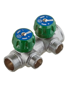 Коллектор 3/4 ВР(г) х 2 выхода 1/2 НР(ш) х 3/4 НР(ш) регулирующий (SMB-6850-341202) Stout