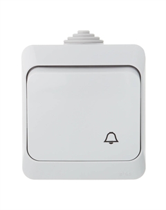 Выключатель Этюд одноклавишный накладной серый с самовозвратом (KA10-041C) Systeme electric