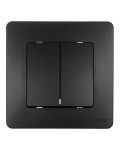 Выключатель Blanca двухклавишный встраиваемый антрацит (BLNVS010506) Systeme electric
