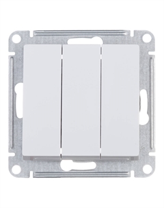 Выключатель AtlasDesign трехклавишный встраиваемый белый (ATN000131) Systeme electric