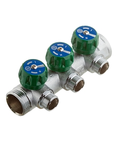 Коллектор 1 ВР(г) х 3 выхода 1/2 НР(ш) х 1 НР(ш) регулирующий (SMB-6850-011203) Stout