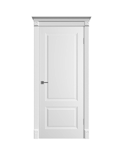 Дверь межкомнатная Норра 2 800х2000 мм эмаль белая глухая с замком и петлями Vfd