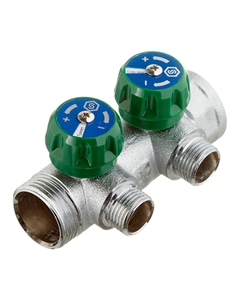 Коллектор 1 ВР(г) х 2 выхода 1/2 НР(ш) х 1 НР(ш) регулирующий (SMB-6850-011202) Stout