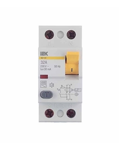 УЗО Karat ВД1-63 32А 1P+N тип AC 30 мА 4,5 кА (MDV10-2-032-030) Iek
