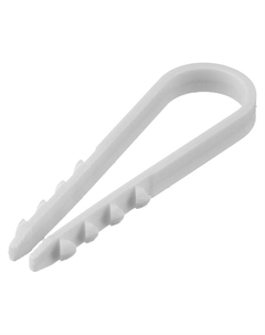 Дюбель-хомут для круглого кабеля 11-18 мм белый (100 шт.) Tech-krep