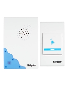 Звонок (612676) беспроводной с кнопкой 36 мелодий белый Navigator