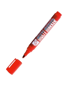 Маркер перманентный Multi Marker красный грифель 3 мм Crown