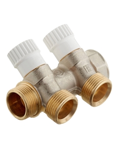 Коллектор 3/4 ВР(г) х 2 выхода 3/4(ЕК) х 3/4 НР(ш) регулирующий (SMB 6851 343402) Stout