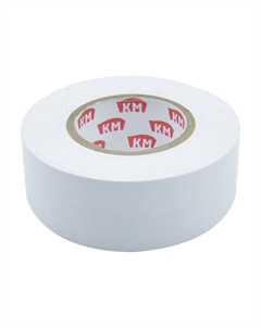 Изолента ПВХ белая 19 мм 20 м односторонняя Км