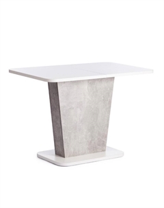 Стол кухонный раздвижной прямоугольный 1,1х0,69 м белый/бетон Gent (19123) Tetchair