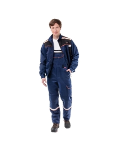 Костюм мужской рабочий Практик-1 56-58 рост 170-176 см темно-синий/черный Сириус