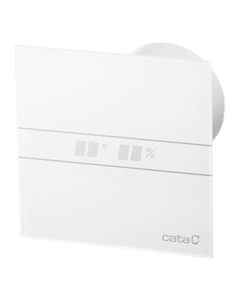 Вентилятор осевой E-100 GTH с датчиком влажности и таймером d100 мм белый Cata