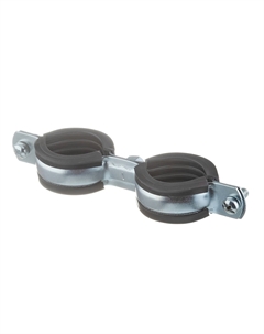 Хомут сантехнический 1" 32-36 мм двойной оцинкованная сталь со шпилькой и дюбелем (802136) Walraven