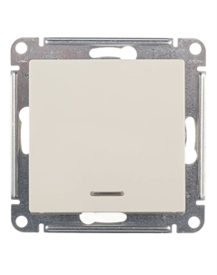 Выключатель AtlasDesign одноклавишный встраиваемый бежевый с подсветкой (ATN000213) Systeme electric