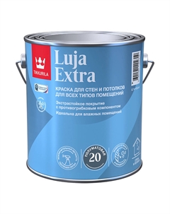 Краска моющаяся Luja Extra полуматовая база А белая 2,7 л Tikkurila/tikkivala