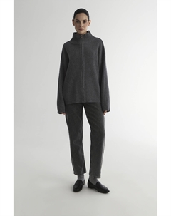 Кардиган на молнии серого цвета 2mood