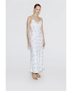 Платье-комбинация с принтом голубого цвета 2mood