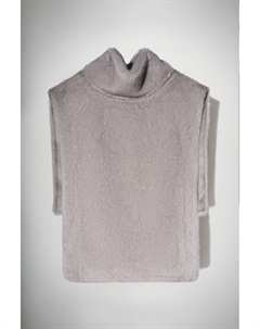 Манишка из экомеха серого цвета 2mood