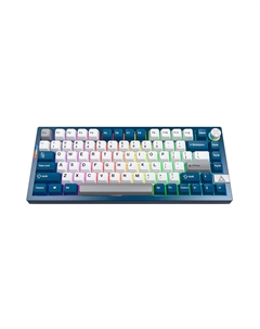 Игровая беспроводная клавиатура MONTECH MKey PRO TKL, Brown Switch, синий/белый, английская раскладка Montech