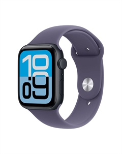 Умные часы Apple Watch SE 3, 2025 (GPS + Cellular), 44 мм, Midnight Aluminum Case/Purple Fog Sport Band - M/L