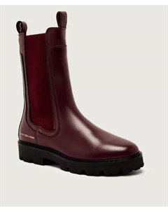 Кожаные ботильоны, красный Tommy hilfiger