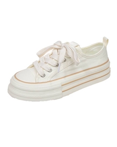 Женские низкие кеды из канвы экрю, цвет Ecru Jimixiong