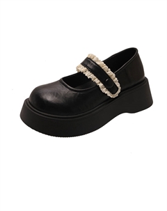 Женские туфли Мэри Джейн на платформе черные, цвет Black Nx doughnut