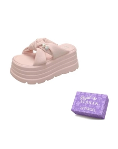 Женские противоскользящие шлепанцы-слипоны розовые, цвет Pink Alxnan