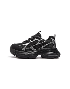 Амортизирующие износостойкие низкие массивные кроссовки женские - черный серебристый, цвет Black Silver Camel