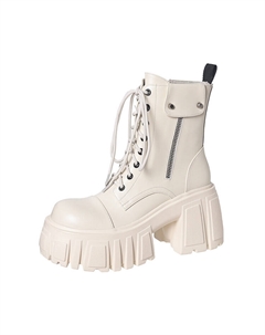 Экрю женские ботильоны на каблуке 10 см, цвет Ecru Su yanjiao