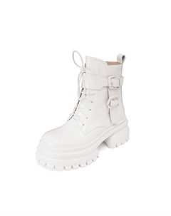 Белые женские угги на каблуке 7 см с меховой подкладкой, цвет White Fleece-Lined Su yanjiao