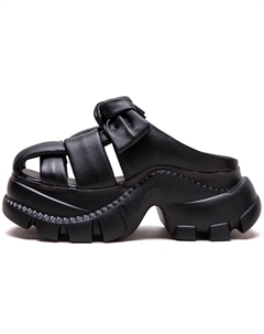 Женские вязаные тапочки с закрытым носком на резиновой подошве, устойчивые к истиранию, черные, цвет Black Jay