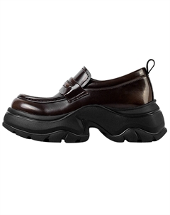 Коричневые женские лоферы на платформе 6 см, цвет Brown Wonderful couple