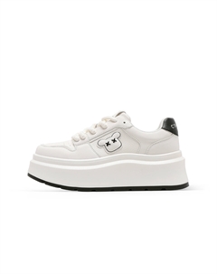 Женские лоу-топ скейтборд кроссовки бежево-черные, цвет Beige Black C°banner