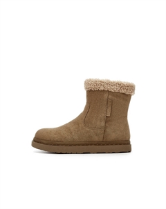 Женские зимние полусапоги с опушкой, бежевый Daphne