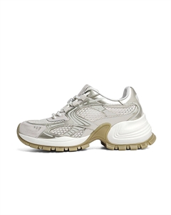 Золотые женские массивные низкие кроссовки с увеличенной высотой, устойчивые к истиранию и скольжению, цвет Gold Red dragonfly