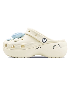 Классические платформенные клоги женские белые, цвет White Crocs