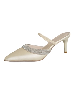 Домашние тапочки с резиновой подошвой, противоскользящие, с закрытым носком, подарочный набор для женщин, бежевые, с бантом на коробке, включая подарок Dawei's house