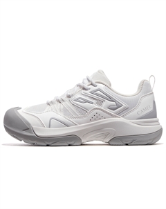 Антискользящие и износостойкие низкие уличные кроссовки для женщин бело-серебристые, цвет White Silver Camel